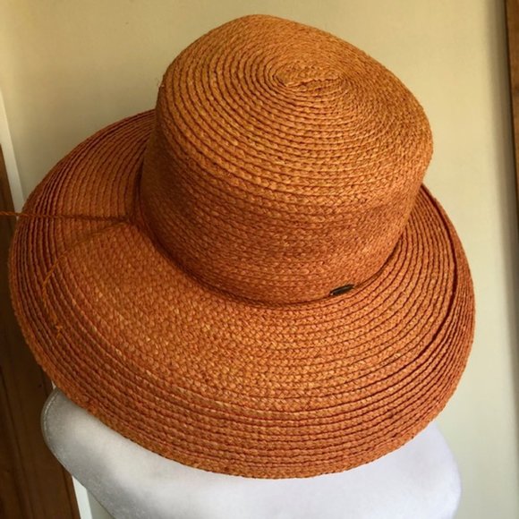 Scala Accessories - SCALA Raffia Orange Hat One Size